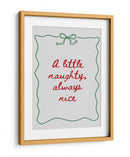 Pícaro o Agradable - Texto rojo Borde verde - Jolly and Dash | Cuadro decorativo de Canvas Lab