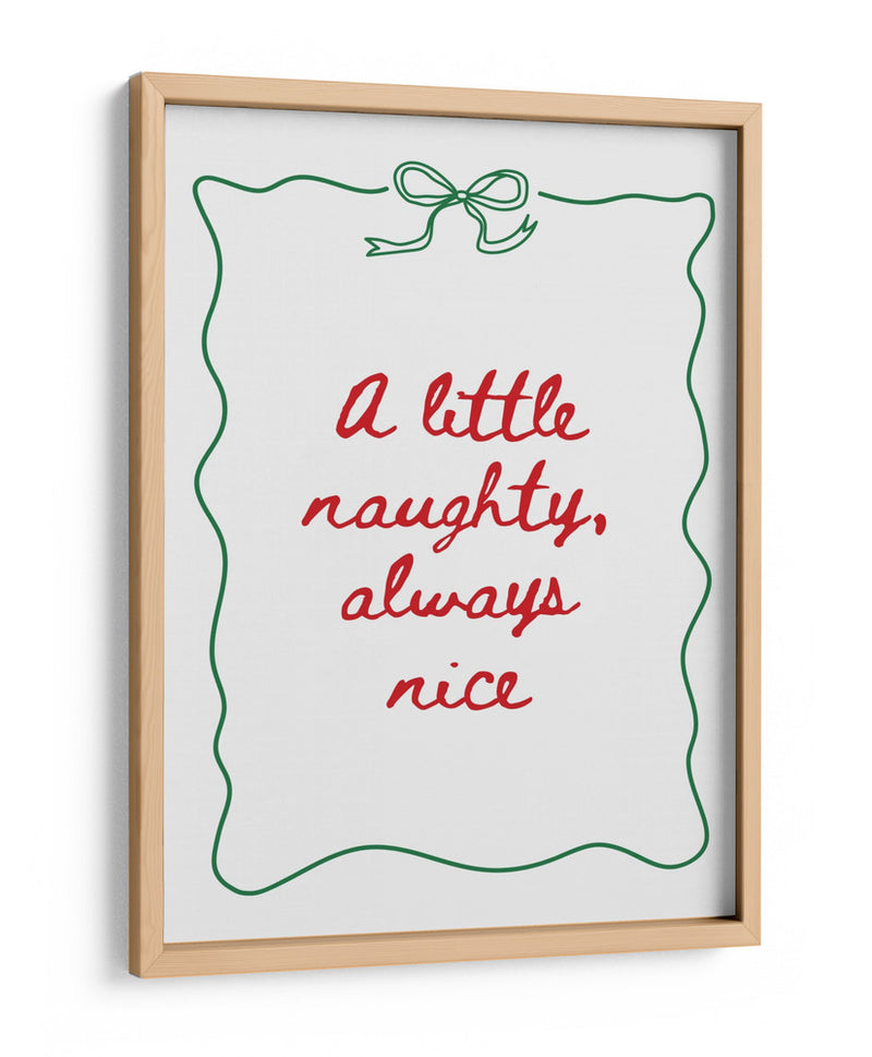 Pícaro o Agradable - Texto rojo Borde verde - Jolly and Dash | Cuadro decorativo de Canvas Lab