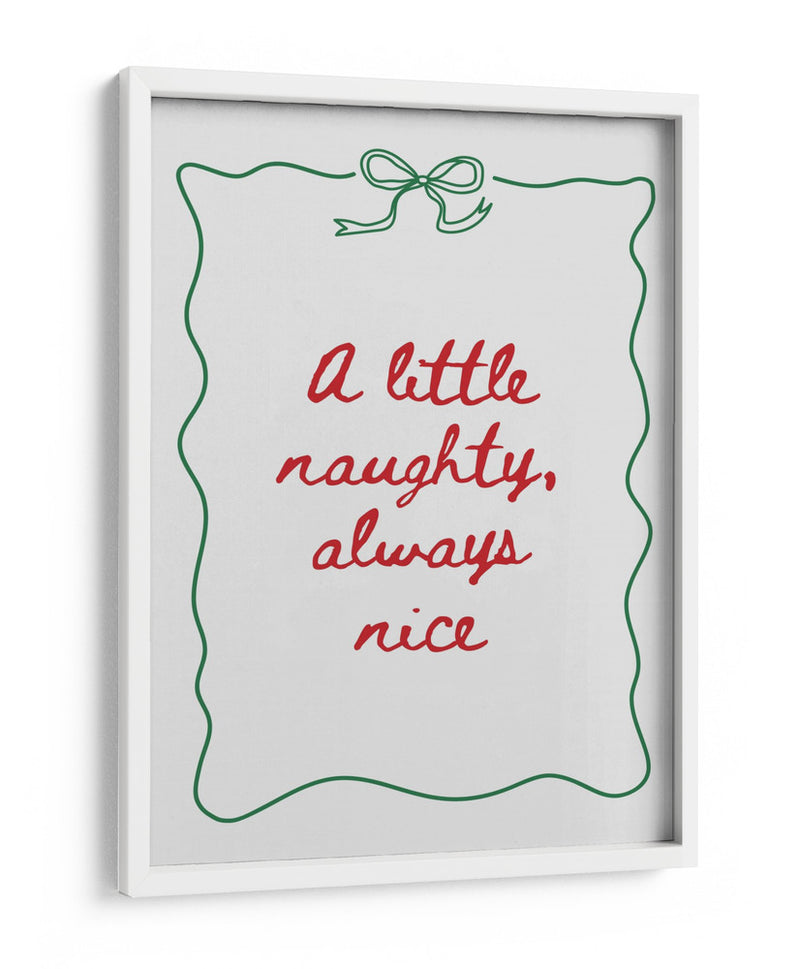 Pícaro o Agradable - Texto rojo Borde verde - Jolly and Dash | Cuadro decorativo de Canvas Lab