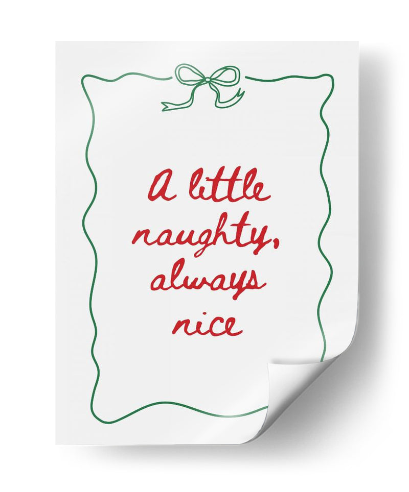 Pícaro o Agradable - Texto rojo Borde verde - Jolly and Dash | Cuadro decorativo de Canvas Lab