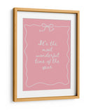 La Época Más Maravillosa del Año - Blanco sobre Rosa - Jolly and Dash | Cuadro decorativo de Canvas Lab