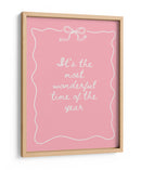 La Época Más Maravillosa del Año - Blanco sobre Rosa - Jolly and Dash | Cuadro decorativo de Canvas Lab