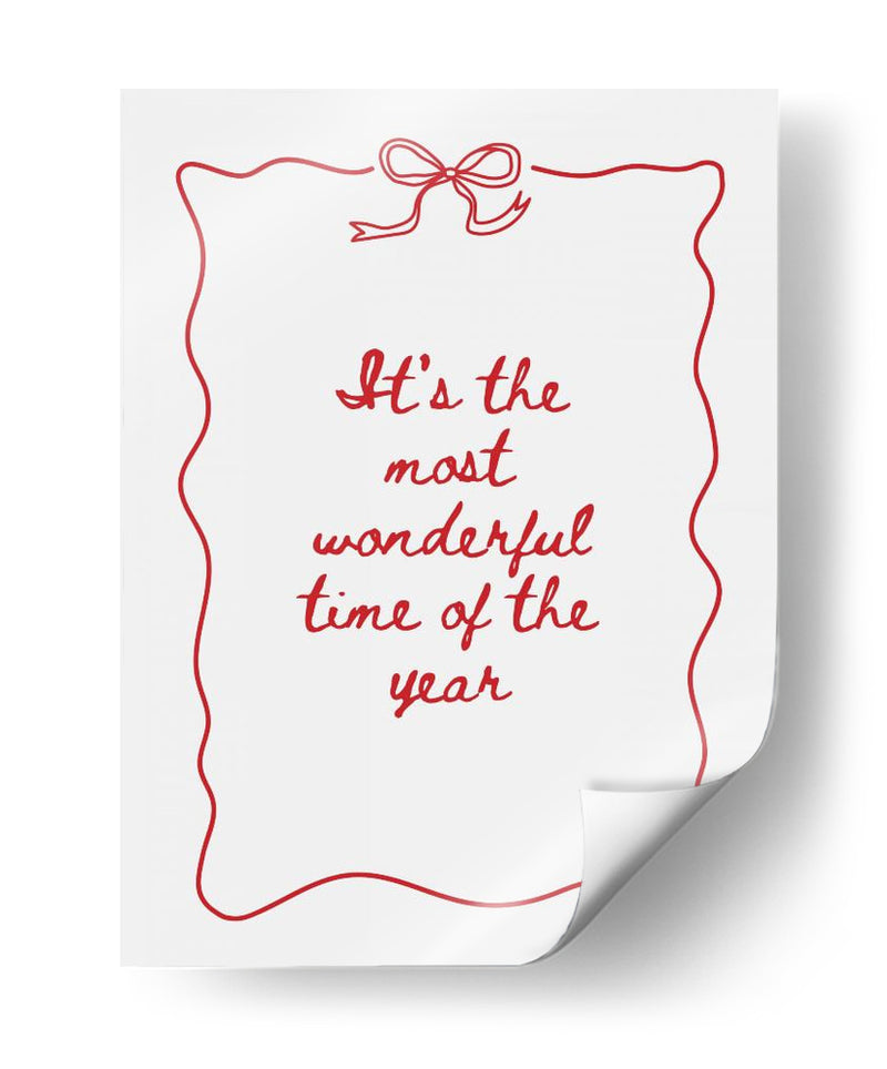 La época más maravillosa del año - Rojo - Jolly and Dash | Cuadro decorativo de Canvas Lab