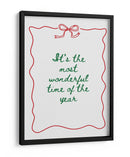 La época más maravillosa del año - Green Text Red Border - Jolly and Dash | Cuadro decorativo de Canvas Lab