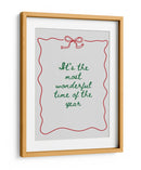 La época más maravillosa del año - Green Text Red Border - Jolly and Dash | Cuadro decorativo de Canvas Lab