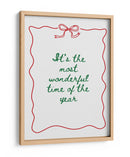 La época más maravillosa del año - Green Text Red Border - Jolly and Dash | Cuadro decorativo de Canvas Lab