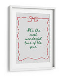 La época más maravillosa del año - Green Text Red Border - Jolly and Dash | Cuadro decorativo de Canvas Lab