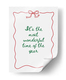 La época más maravillosa del año - Green Text Red Border - Jolly and Dash | Cuadro decorativo de Canvas Lab