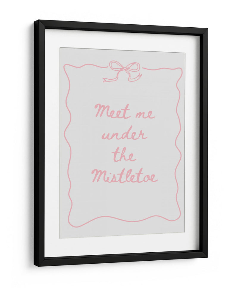 Encuéntrame Bajo El Muérdago - Pink - Jolly and Dash | Cuadro decorativo de Canvas Lab