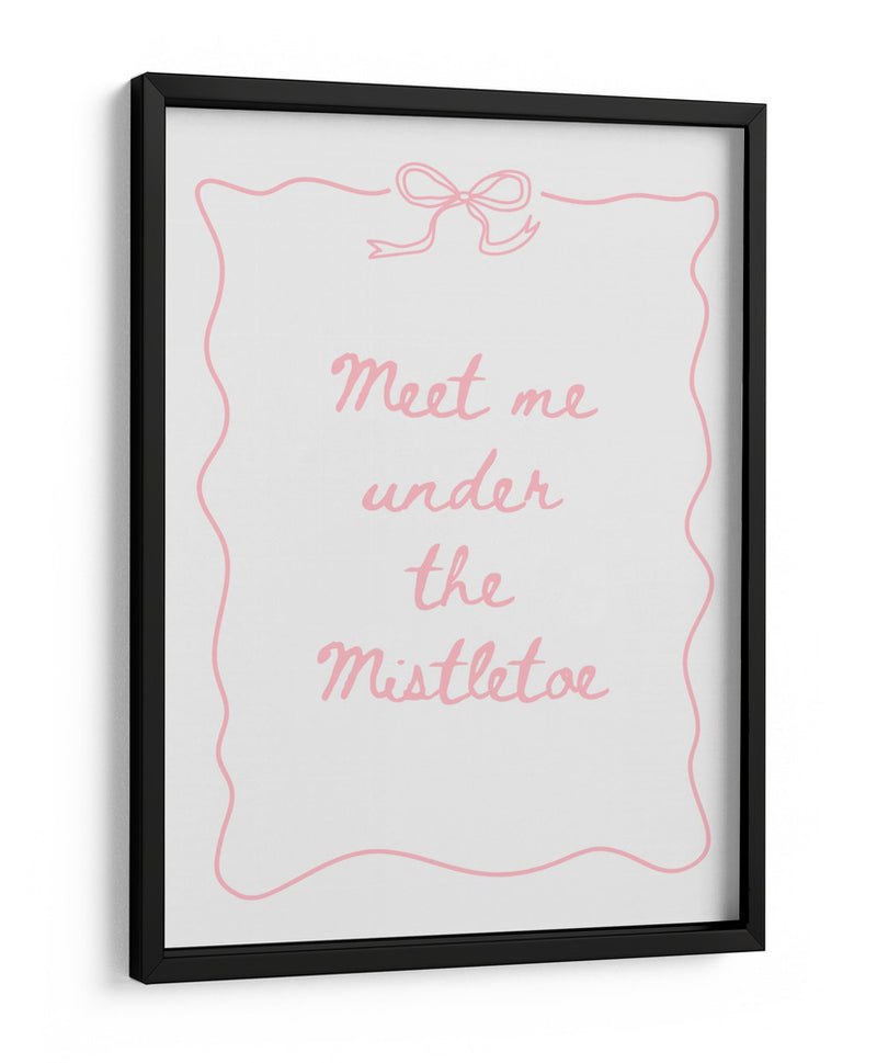 Encuéntrame Bajo El Muérdago - Pink - Jolly and Dash | Cuadro decorativo de Canvas Lab