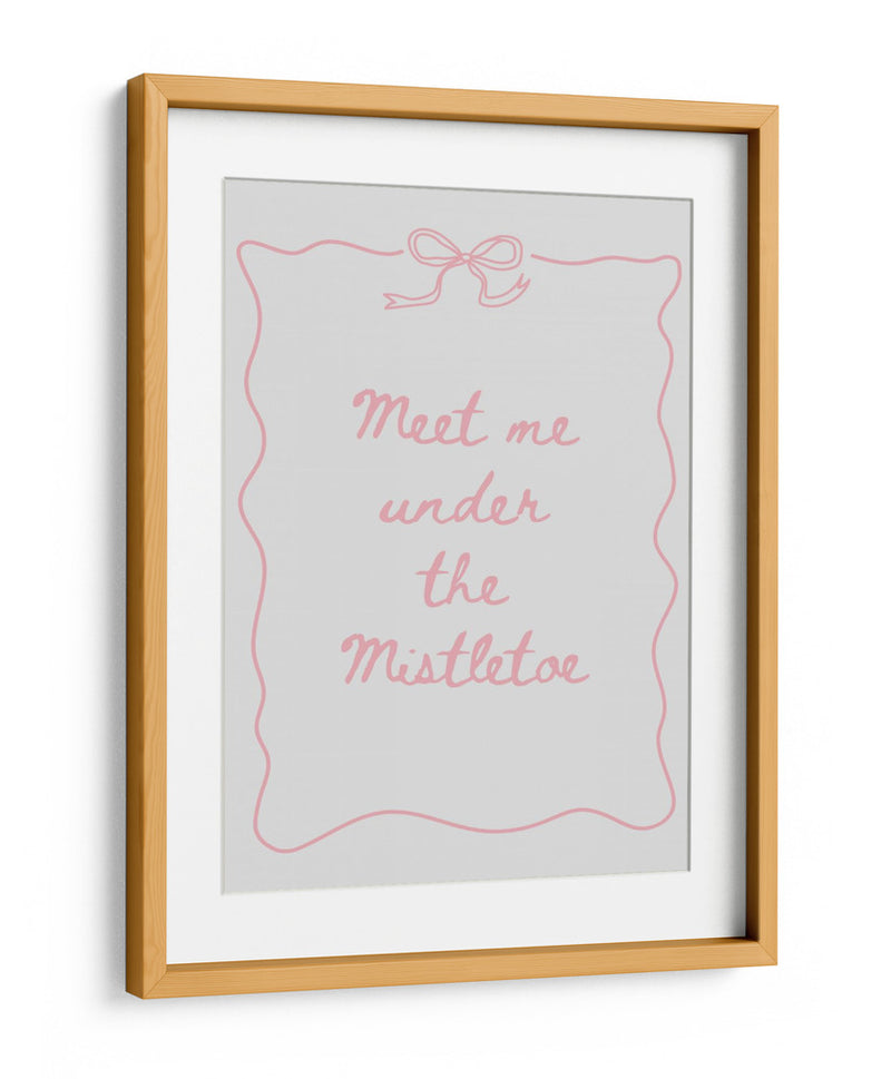 Encuéntrame Bajo El Muérdago - Pink - Jolly and Dash | Cuadro decorativo de Canvas Lab