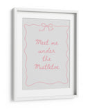 Encuéntrame Bajo El Muérdago - Pink - Jolly and Dash | Cuadro decorativo de Canvas Lab