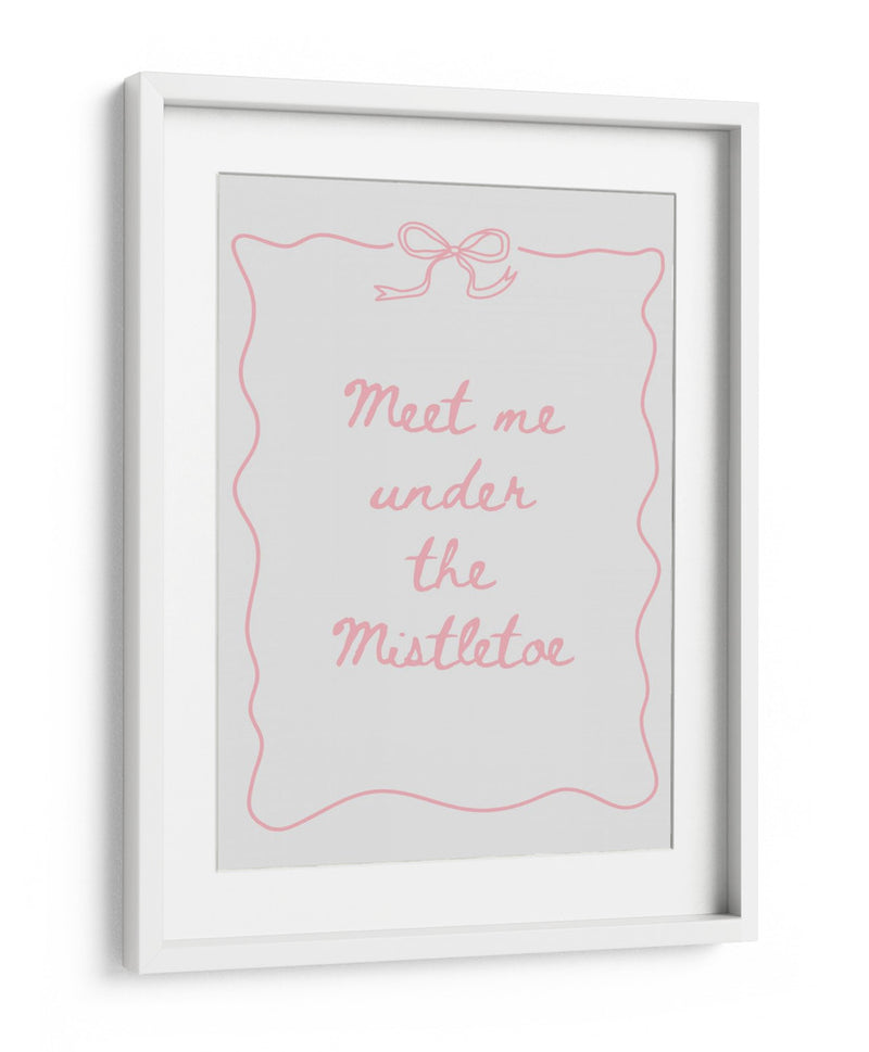 Encuéntrame Bajo El Muérdago - Pink - Jolly and Dash | Cuadro decorativo de Canvas Lab