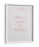 Encuéntrame Bajo El Muérdago - Pink - Jolly and Dash | Cuadro decorativo de Canvas Lab