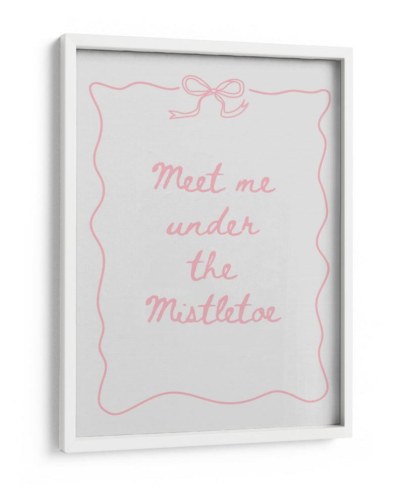 Encuéntrame Bajo El Muérdago - Pink - Jolly and Dash | Cuadro decorativo de Canvas Lab