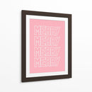 Merry Merry - Pink - Jolly and Dash | Cuadro decorativo de Canvas Lab