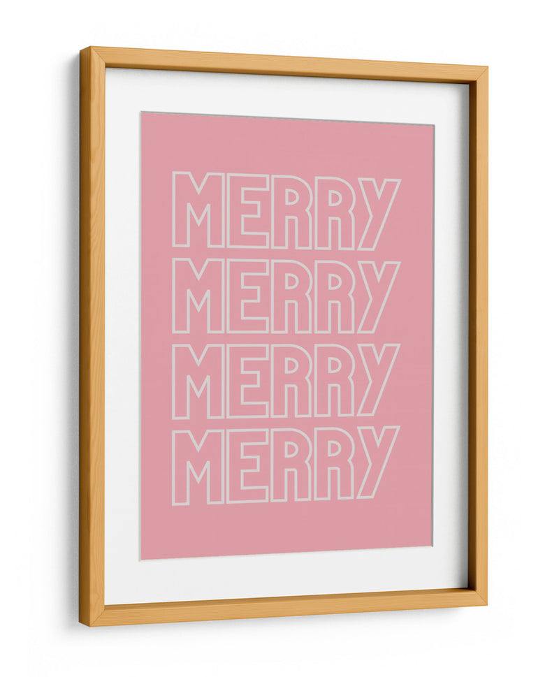 Merry Merry - Pink - Jolly and Dash | Cuadro decorativo de Canvas Lab