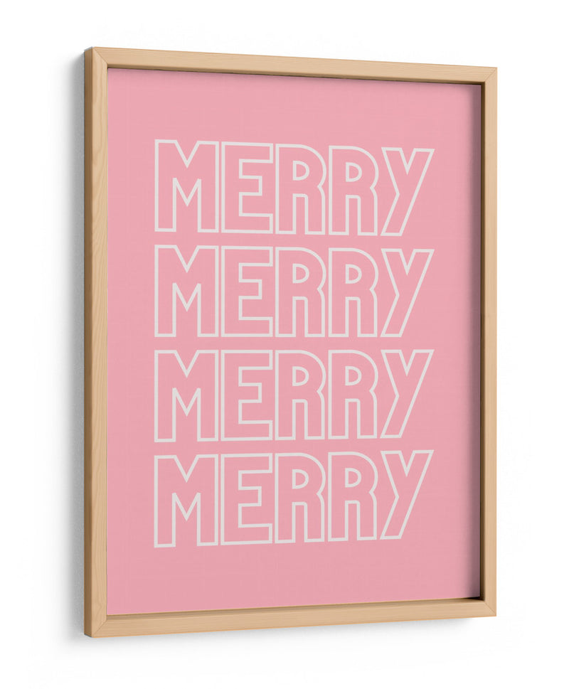 Merry Merry - Pink - Jolly and Dash | Cuadro decorativo de Canvas Lab
