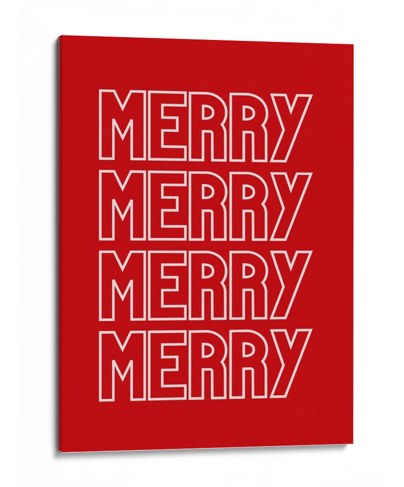 Feliz Feliz - Rojo - Jolly and Dash | Cuadro decorativo de Canvas Lab