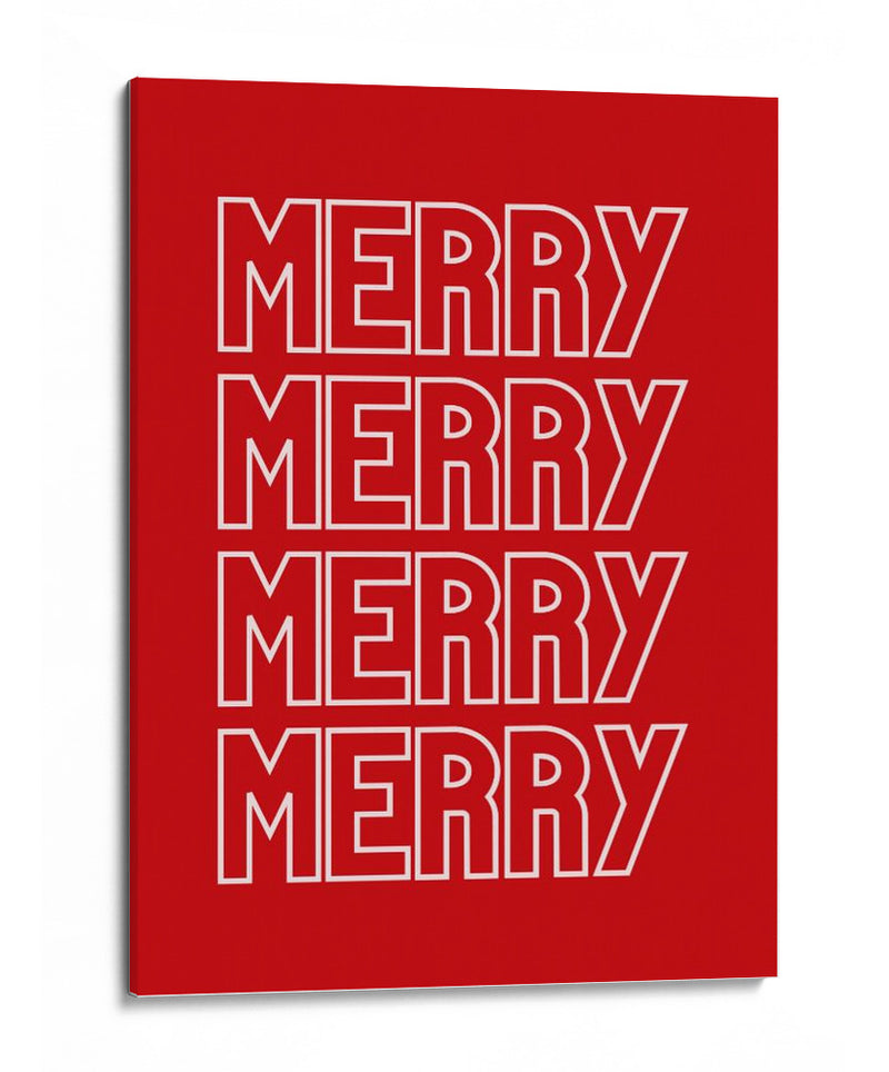 Feliz Feliz - Rojo - Jolly and Dash | Cuadro decorativo de Canvas Lab