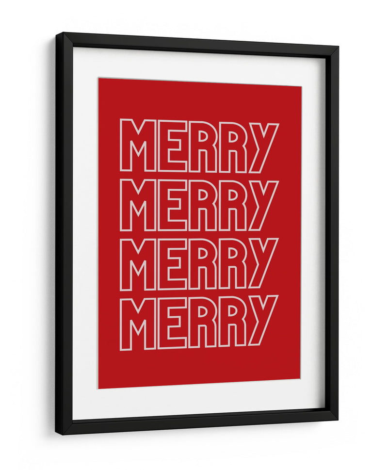 Feliz Feliz - Rojo - Jolly and Dash | Cuadro decorativo de Canvas Lab