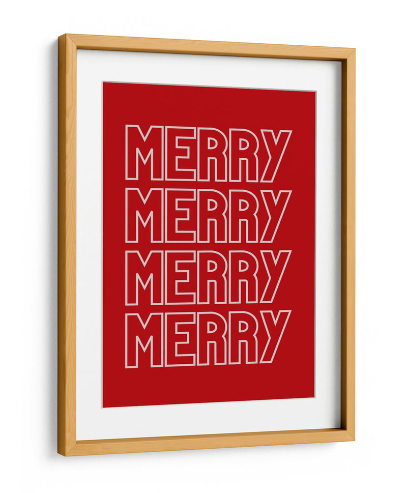 Feliz Feliz - Rojo - Jolly and Dash | Cuadro decorativo de Canvas Lab