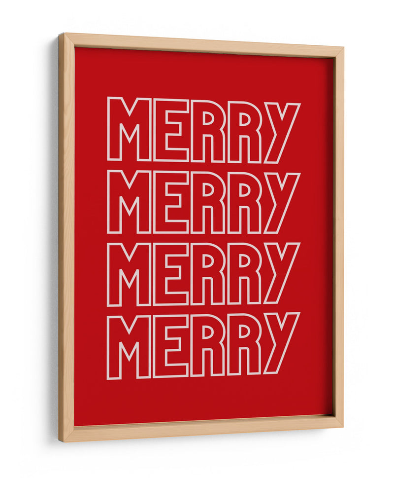 Feliz Feliz - Rojo - Jolly and Dash | Cuadro decorativo de Canvas Lab