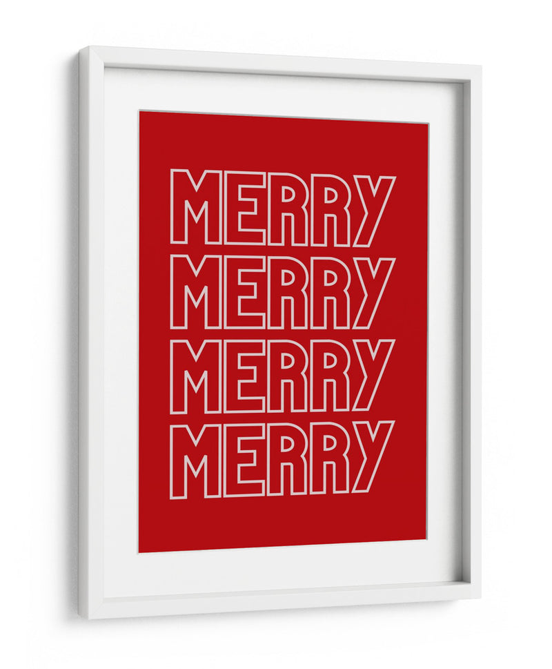 Feliz Feliz - Rojo - Jolly and Dash | Cuadro decorativo de Canvas Lab