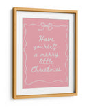 Que tengas una feliz navidad - Blanco sobre rosa - Jolly and Dash | Cuadro decorativo de Canvas Lab