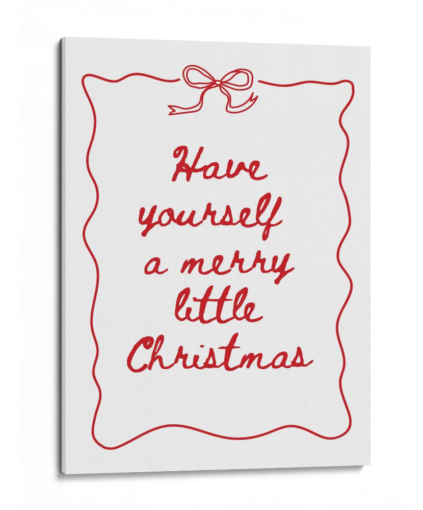 Que tengas una feliz pequeña Navidad - Rojo - Jolly and Dash | Cuadro decorativo de Canvas Lab