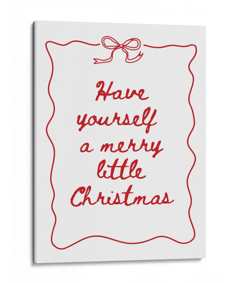 Que tengas una feliz pequeña Navidad - Rojo - Jolly and Dash | Cuadro decorativo de Canvas Lab