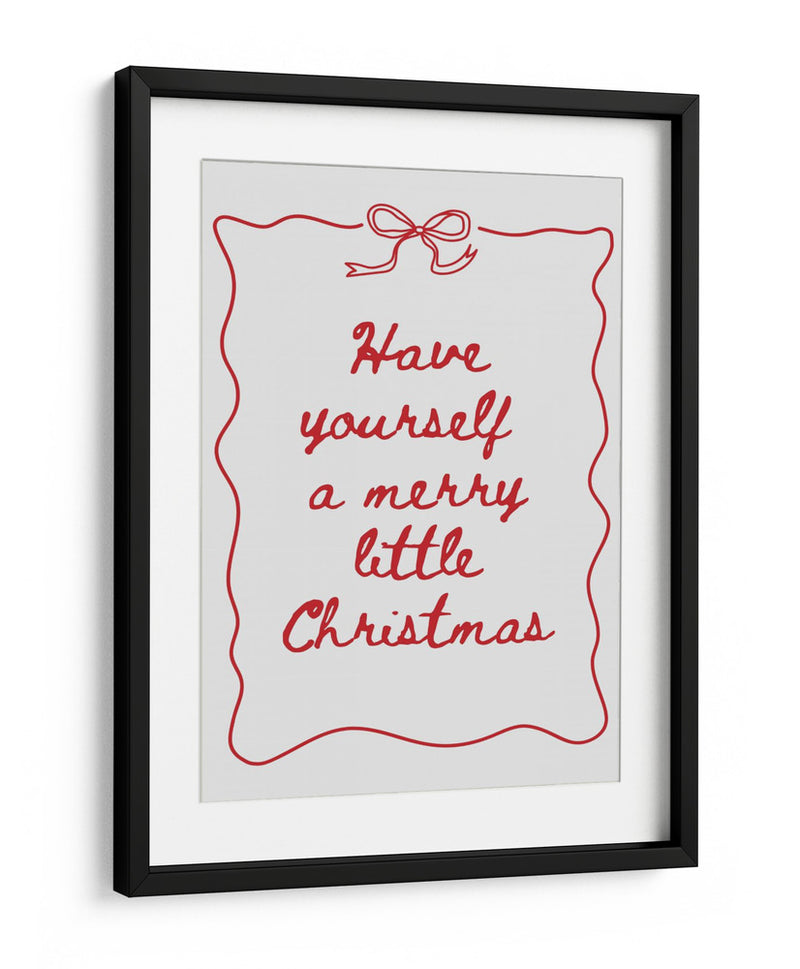 Que tengas una feliz pequeña Navidad - Rojo - Jolly and Dash | Cuadro decorativo de Canvas Lab