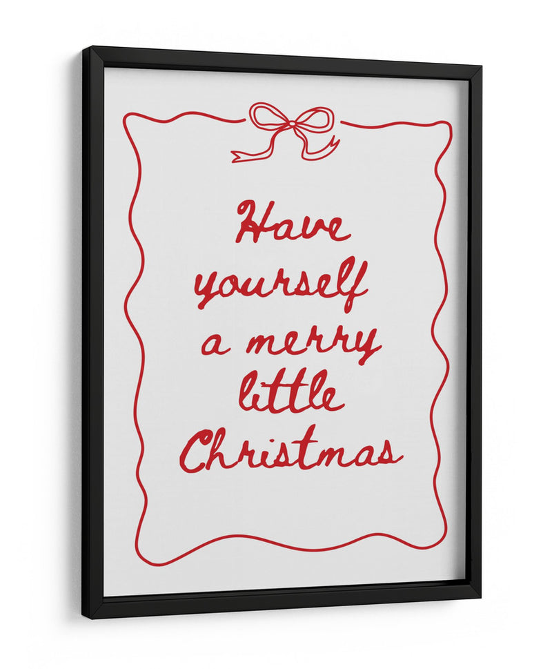 Que tengas una feliz pequeña Navidad - Rojo - Jolly and Dash | Cuadro decorativo de Canvas Lab