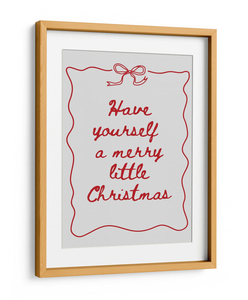 Que tengas una feliz pequeña Navidad - Rojo - Jolly and Dash | Cuadro decorativo de Canvas Lab