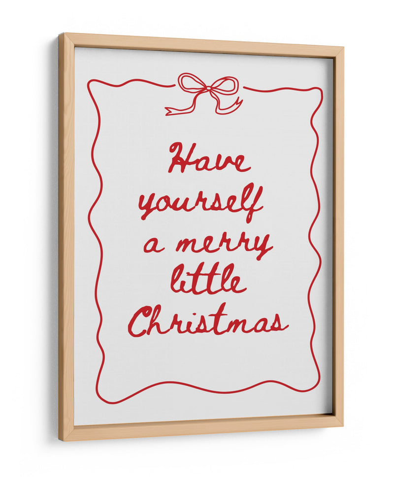 Que tengas una feliz pequeña Navidad - Rojo - Jolly and Dash | Cuadro decorativo de Canvas Lab