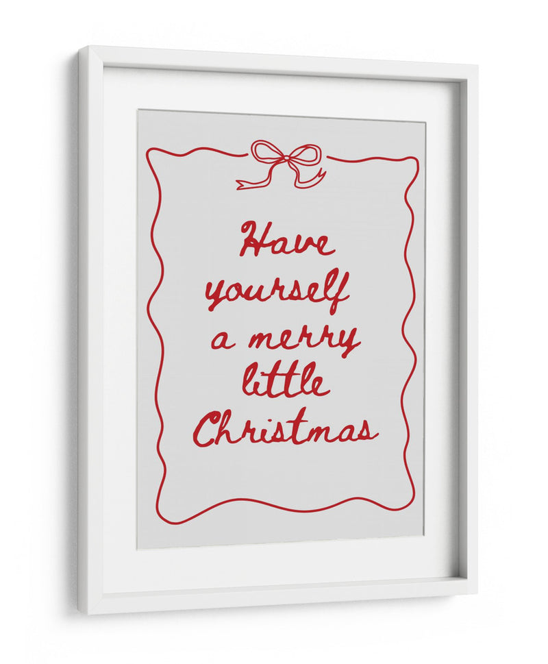 Que tengas una feliz pequeña Navidad - Rojo - Jolly and Dash | Cuadro decorativo de Canvas Lab