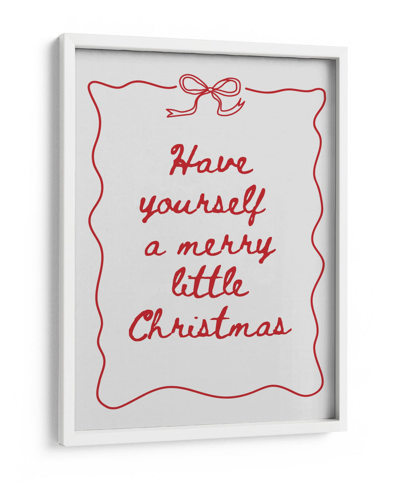 Que tengas una feliz pequeña Navidad - Rojo - Jolly and Dash | Cuadro decorativo de Canvas Lab