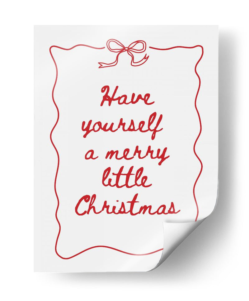 Que tengas una feliz pequeña Navidad - Rojo - Jolly and Dash | Cuadro decorativo de Canvas Lab