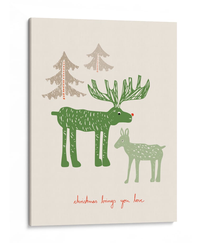 Navidad te trae amor Alce - Annick | Cuadro decorativo de Canvas Lab