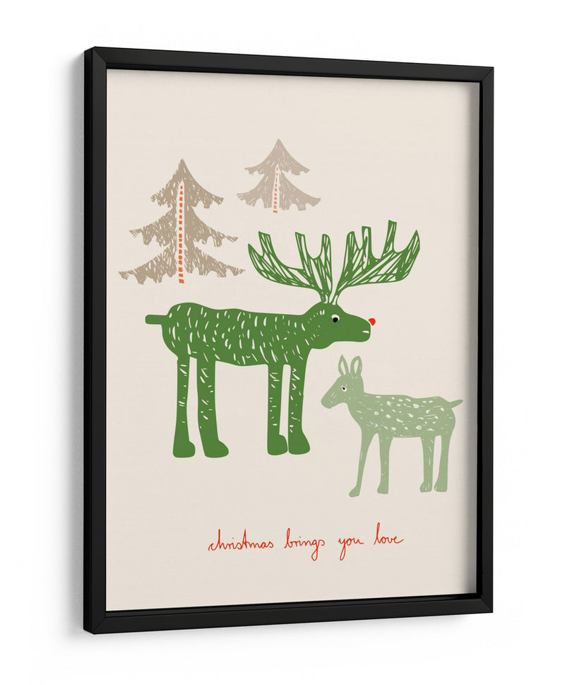 Navidad te trae amor Bird - Annick | Cuadro decorativo de Canvas Lab