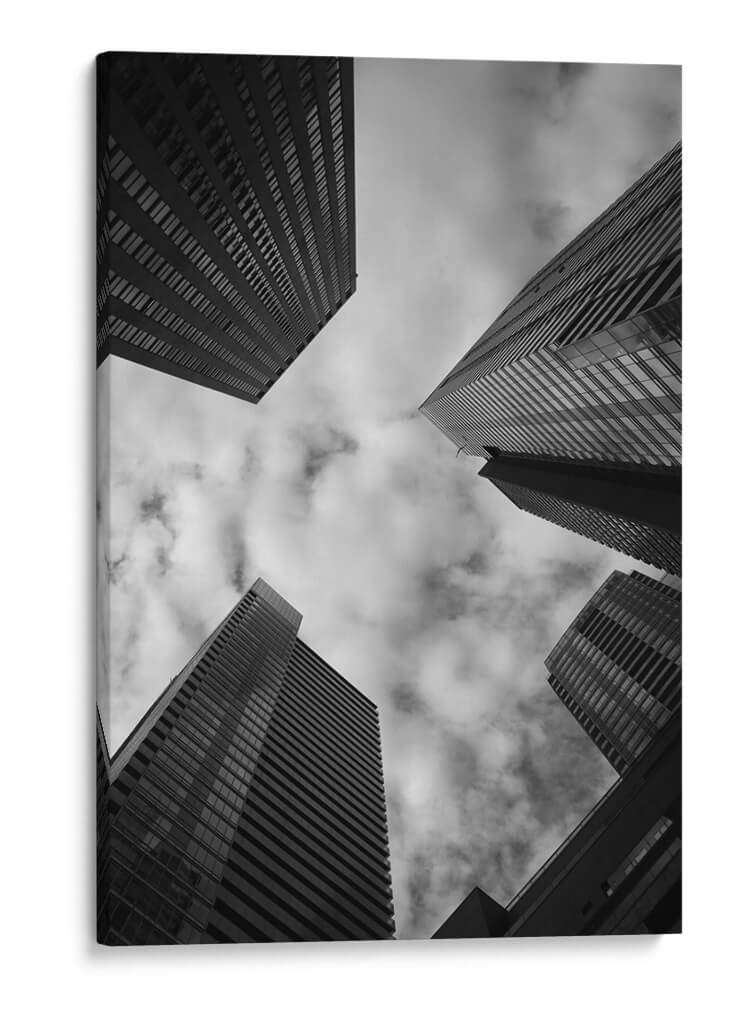 Edificios al blanco y negro en Toronto Canadá - Luis Rodrigo Magaña Andrade | Cuadro decorativo de Canvas Lab