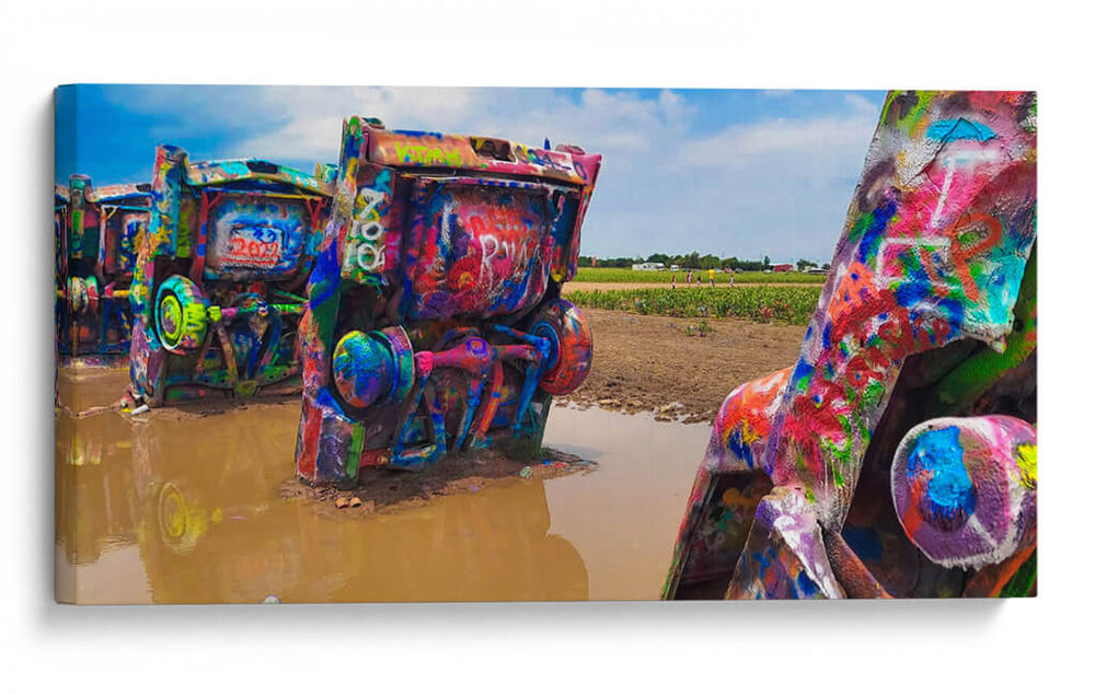 Cadillac Ranch - M Gutierrez | Cuadro decorativo de Canvas Lab