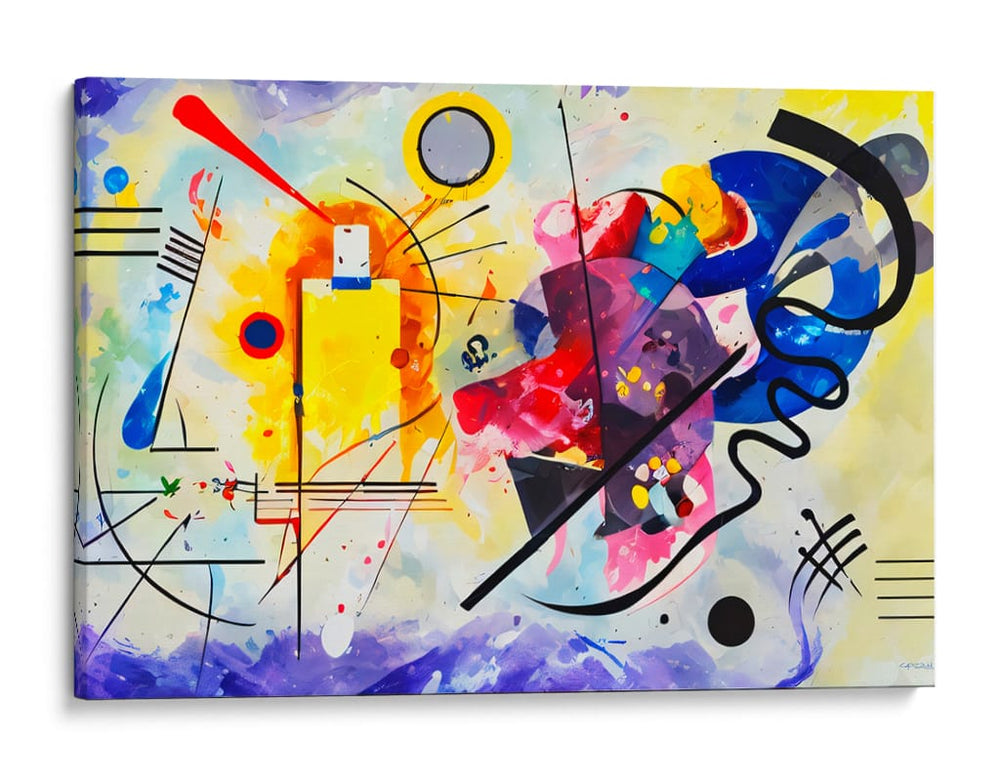 Amarillo, rojo y azul - variación pictórica - Caperh | Cuadro decorativo de Canvas Lab