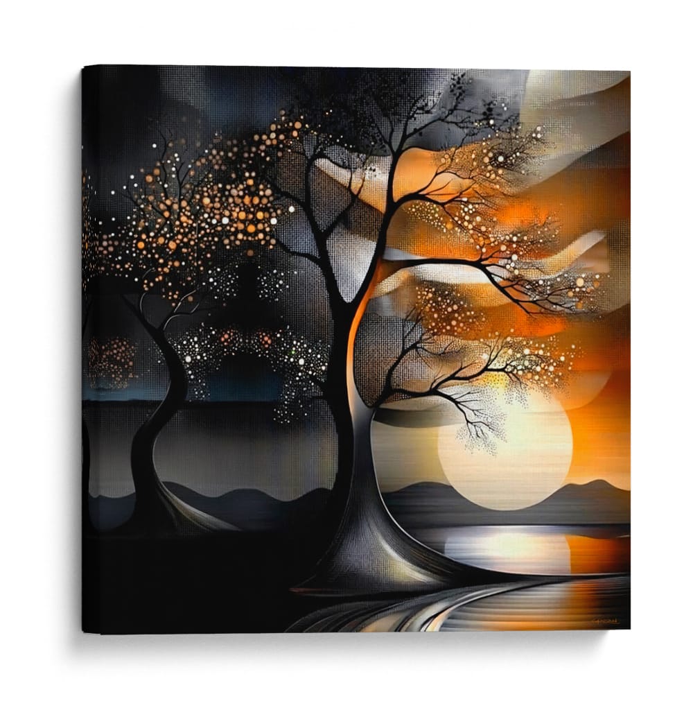 Árboles del atardecer - Caperh | Cuadro decorativo de Canvas Lab