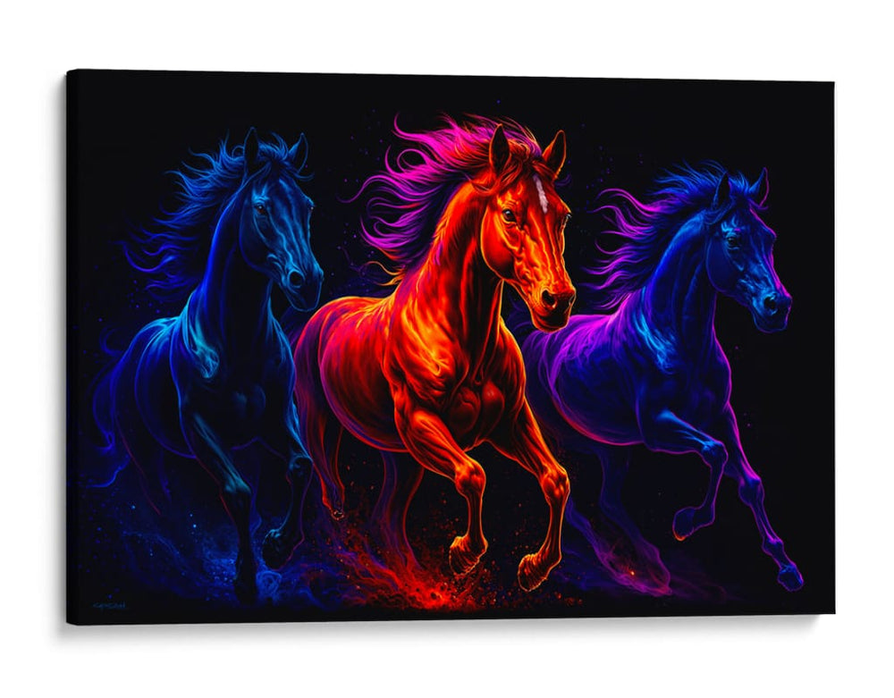 Caballos galopando - Caperh | Cuadro decorativo de Canvas Lab