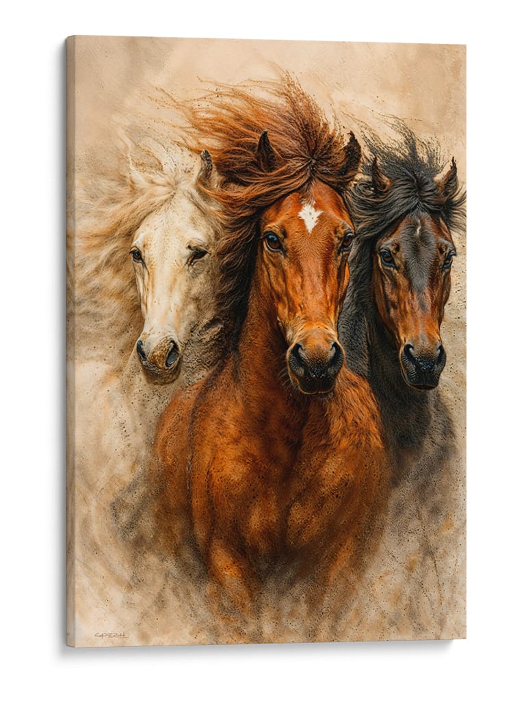 Caballos salvajes - Caperh | Cuadro decorativo de Canvas Lab