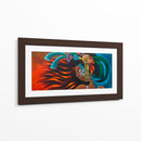 Cara Maya en rojo y azul II - Caperh | Cuadro decorativo de Canvas Lab