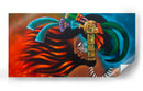 Cara Maya en rojo y azul II - Caperh | Cuadro decorativo de Canvas Lab