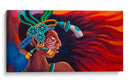 Cara Maya en rojo - Caperh | Cuadro decorativo de Canvas Lab