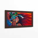 Cara Maya en rojo - Caperh | Cuadro decorativo de Canvas Lab